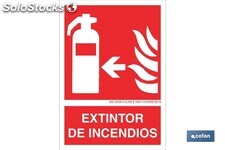Extintor de incendios Pictograma + Texto