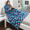 Extraweiche Snug Snug Decke mit Ärmeln für Erwachsene | Originelle Muster - Foto 5