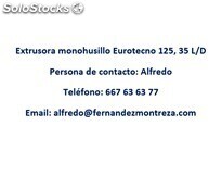Extrusora monohusillo Eurotecno 125, 35 L/D
