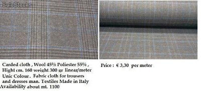 Fabric cloth for trousers and dresses man