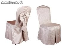 Fabricate directo volantes silla cubierta para boda banquete con estirar la tela