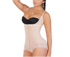 Faja Colombiana Tipo body de Alta Compresión Color Beige