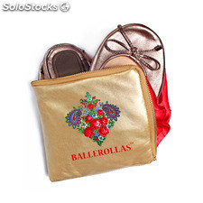 Faltbare Ballerinas Ballerollas - faltbare Wechselschuhe zum Mitnehmen - bronze