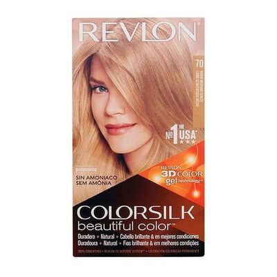 Farba bez Amoniaku Colorsilk Revlon 7239919070 Popielaty Jasny Blond (1 Sztuk)