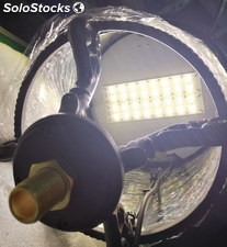 Farola LED Post Top Negro Acabado Corona Estilo España Light