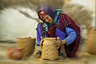 Fatto a mano tartaruga di ceramica: statuina in terracotta berbera - Foto 4