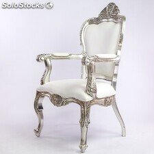 fauteuil baroque blanc