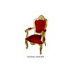 fauteuil baroque carved - colori: bois doré et velours rouge
