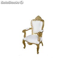 fauteuil baroque doré et blanc carved