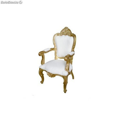 fauteuil baroque doré et blanc carved