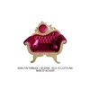 fauteuil baroque doré vctoria - colori: bois doré et velours rouge