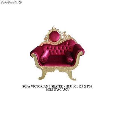 fauteuil baroque doré vctoria - colori: bois doré et velours rouge
