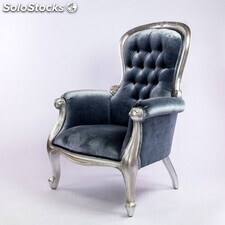 fauteuil baroque gris