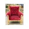 fauteuil baroque prince new - colori: bois doré et velours rouge