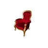 fauteuil baroque velours rouge grandfather