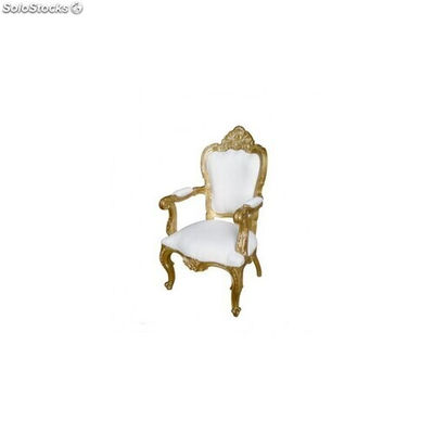 fauteuil de mariage doré et blanc
