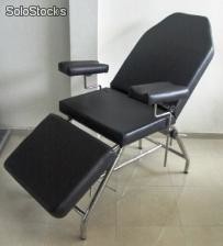 Fauteuil de prélèvement sanguin en inox