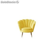 fauteuil forme coquillage jaune