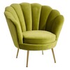 fauteuil forme coquillage vert olive
