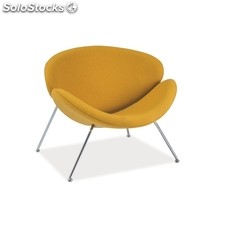 Fauteuil tendance - major - 84 x 49 x 72 cm - jaune