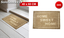 Felpudo coco natural relieve home sweet home2 40x60cm