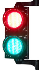 Feu de signalisation vert et rouge bicolore à LED 100mm