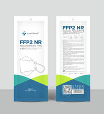 FFP2 Forma de pez blanco