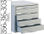 Fichero cajones de sobremesa archisystem 356x316x303 mm 5 cajones color gris 4 - 1
