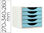 Fichero cajones de sobremesa q-connect 5 cajones color azul pastel 270x340x260 - 1