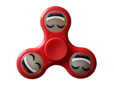 Fidget Spinner Toy - emoji happy red (glow in the dark) - Foto 2