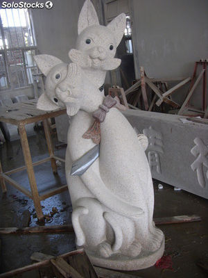 Figura de animales talladas en granito, estatuas de piedra tallada
