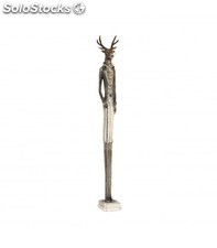 Figura de decoração engraçada de veados no homem do corpo com vara de passeio
