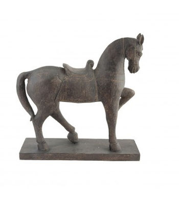 Figura de decoração pedestal cavalo decoração resina poli