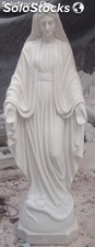 Figura de la virgen María de piedra tallada, estatua de vigen María de piedras