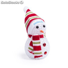 Figura de navidad de muñeco de nieve con luz interior multicolor