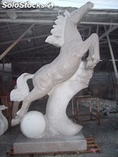 Figura de piedra tallada Caballo, Figura de animales de granito
