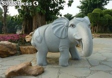 Figura de piedra tallada modelo Elefante, figuras de animales de granito