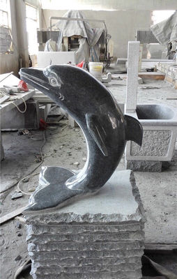 Figura decorativa delfín para jardín estatuas en piedra natural de granito 120cm - Foto 5