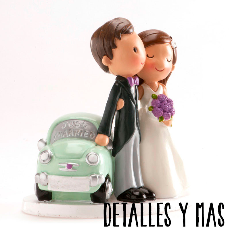Figura tarta de boda novios caricias - Detalles Moni Moni