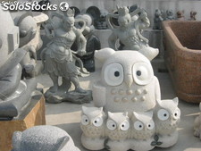 Figuras animales tallado de granito Búho, y diseño personalizado