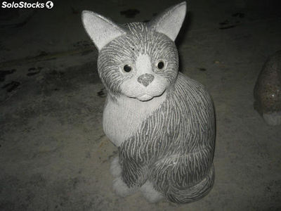 Figuras animales tallado de granito Gato, diseño personalizado - Foto 4