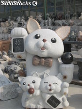 Figuras animales tallado de granito Gato, diseño personalizado
