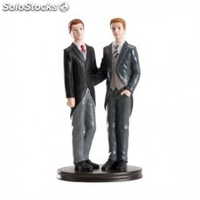 Figurine gâteau de mariage hommes