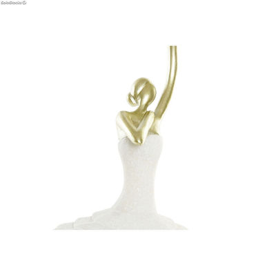 Figurka Dekoracyjna DKD Home Decor 13,5 x 12,5 x 40 cm Złoty Biały Żywica Baletn