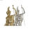 Figurka Dekoracyjna DKD Home Decor 16,5 x 10,5 x 50 cm Srebrzysty Złoty Neoklasy - 3