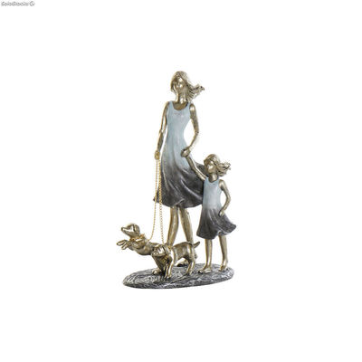 Figurka Dekoracyjna DKD Home Decor 16 x 9,5 x 24 cm Niebieski Złoty Rodzina