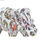 Figurka Dekoracyjna DKD Home Decor 23 x 9 x 17 cm Słoń Biały Wielokolorowy Kolon - 2