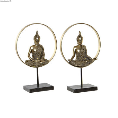 Figurka Dekoracyjna DKD Home Decor 26 x 11 x 40 cm Czarny Złoty Budda Orientalny