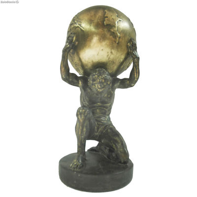 Figurka Dekoracyjna DKD Home Decor Atlas 15 x 14 x 28 cm Złoty Mężczyzna Jasnosz