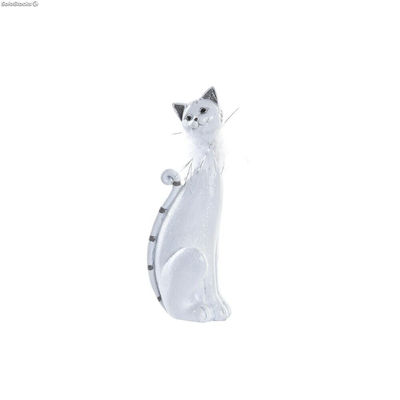 Figurka Dekoracyjna DKD Home Decor Biały Kot Romantyczny 30 x 40 cm 9 x 9 x 24 c